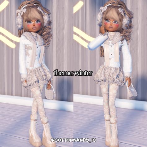 dress to impress theme winter outfit inspo no vip Dti Winter Theme Non Vip, Dress To Impress Outfit Combos No Vip, No Vip Dress To Impress Outfit, Vip Outfits Dress To Impress, Dress To Impress Outfits Vip, Vip Dress, Dti Hacks, Roblox 3, Dti Outfits