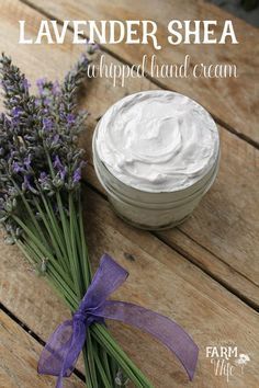 Lavender Shea Whipped Hand Cream Shea Body Butter Recipe, Avocado Ideas, Hand Cream Recipe, Whipped Body Butter Recipe, Body Butter Recipe, Lavender Hand Cream, Lavender Body Butter, Lotion Recipe, Body Butters Recipe