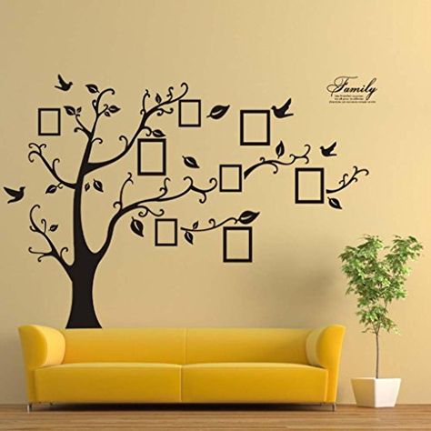 Family Tree Decal, Family Tree Wall Sticker, Family Tree Photo Frame, Photo Frame Tree, Vinyl Photo, Family Tree Photo, Tree Mural, Diy Photo Frames, Family Tree Wall Decal