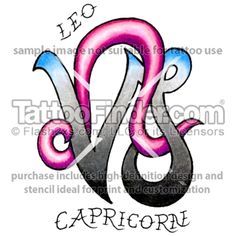 Leo + Capricorn Leo Sign Tattoo, Capricorn Leo, Capricorn Tattoo, Libra Tattoo, Aquarius Tattoo, Horoscope Capricorn, Leo Men, Pisces Tattoos, Gemini Tattoo