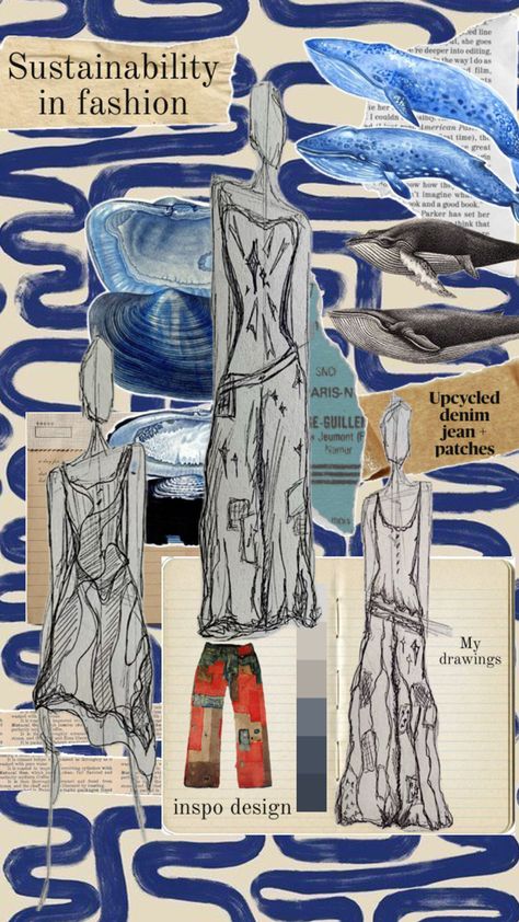 #fashion #sustainability Design Concept Board, Sustainable Fashion Upcycling, Mood Board Fashion Inspiration, Ideation Process, Fashion Sketchbook Inspiration, Fashion Sustainability, Sustainability Projects, Design Campaign, Sustainable Art