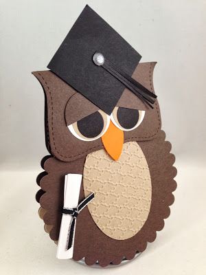 Owl Graduation, Diy Graduation Cards, Owl Punch Cards, Graduation Cards Handmade, Mortar Board, Punch Art Cards, Owl Card, Grad Cards, Handmade Card Making