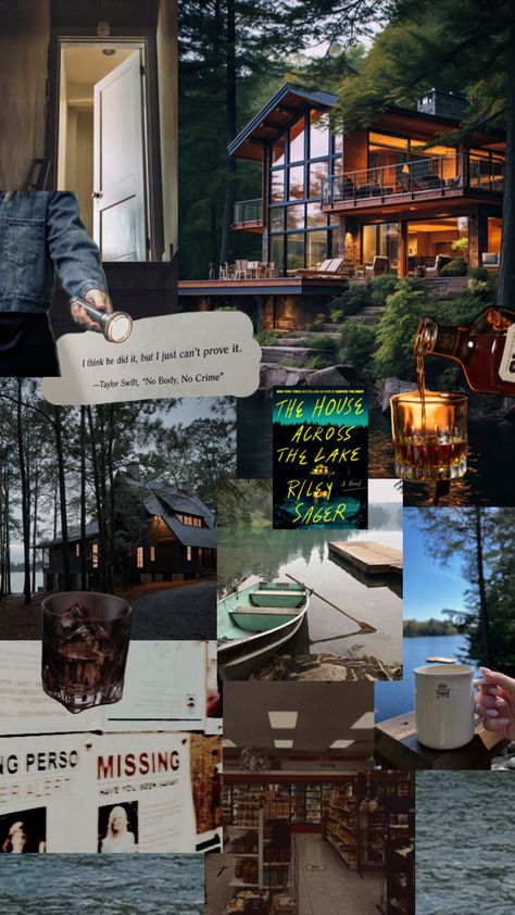 book aesthetic, thriller books, Riley sager, The House Across The Lake, House Across The Lake, Riley Sager, Sage Books, Small Town Mystery, Writing Goals, Book Pins, Library Programs, Book Sites