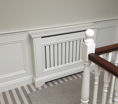 Pre-Christmas fitting on all Radiator Covers and Wall Panelling. Call for a Free consultation 018359555 #recent #christmasinstallation #homeimprovements #radiatorcoversdublin #radiatorcoversireland #wallpanellingdublin #wallpanellingireland #hallstairsandlanding Wall Covering Ideas Panelling, Wall Covering Ideas, Bedroom Wainscoting, Wainscoting Staircase, Wainscoting Living Room, Wainscoting Height, Wainscoting Nursery, Wainscoting Hallway, Black Wainscoting