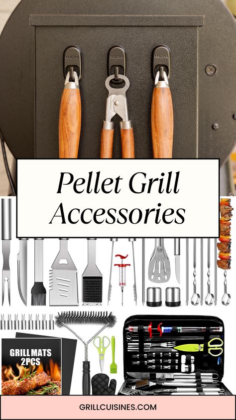 Making your own smoked food is simple and easy when you have the right pellet grill tools. Best smoker accessories will help save energy by reducing time and effort so that you can focus on cooking.
There are many Smoker Accessories and choosing the best one for your smoker can get confusing. I have shared top smoker accessories perfect for all pellet grills and smokers like pit boss, camp chef, and traeger. Smoker Accessories, Pellet Grill Accessories, Meat Injector, Best Smoker, Wood Fired Cooking, Accessories 2023, Pellet Smoker, Meat Smoker, Pellet Smokers