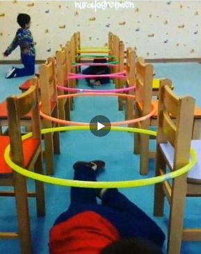 Physical Activities For Kids, Gross Motor Activities, Creative Games, Easy Activities, Team Building Activities, Preschool Games, Diy Games, Hula Hoop, Gross Motor