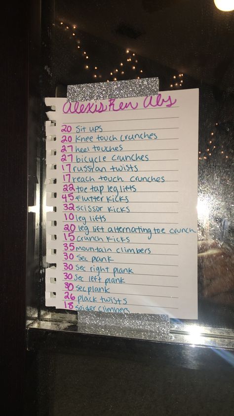 Alexis Ren ab workout! Going to try this for 30 days😊 Alexis Ren Abs Workout, Alexis Ren Ab Workout Before And After, Alexis Ren Abs, Ab Workout Notes App, Track Ab Workout, Alexis Ren Ab Workout, 1 Week Abs, Ab Exercises For Beginners, Alexis Ren Workout