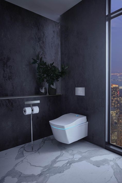 High Tech Toilet, Japanese Shower, Grey Toilet, Bathroom Wall Tile Design, Bathroom Equipment, Toto Toilet, Glass Shower Enclosures, Bathroom Inspiration Modern, Bathroom Goals