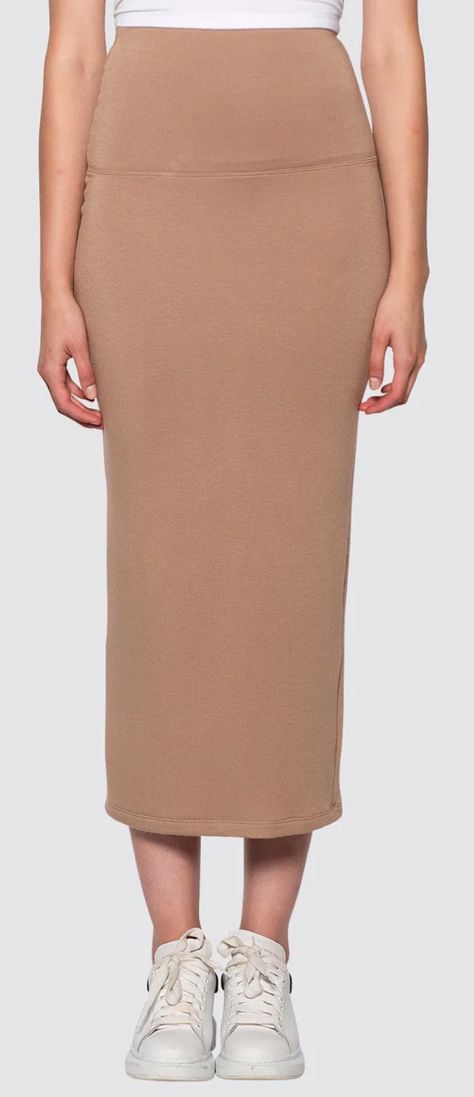 Bleusalt Tube Skirt in Camel Keeping up with versatility. Skirt or dress.. w... Black Tube Skirt, Comfortable Skirts, Black Tube, Tube Skirt, Pencil Skirt Dress, The Tube, Sleeveless Turtleneck, A Pencil, Straight Skirt