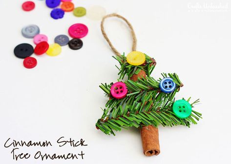 Stick Tree Ornaments, Cinnamon Sticks Christmas, Stick Tree, Homemade Christmas Ornaments Diy, Easy Christmas Ornaments, Diy Christmas Ornaments Easy, Diy Christmas Tree Ornaments, Marshmallow Pops, Decor Shabby Chic