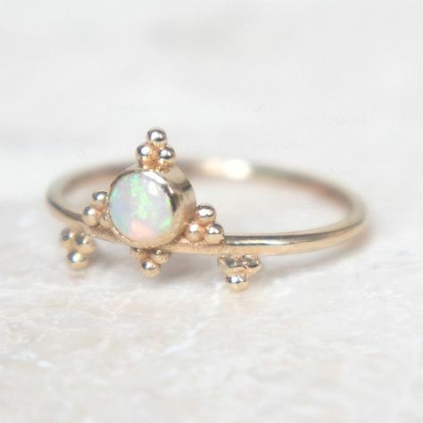 Opal Minimalist Gold Ring | eBay Minimalist Gold Ring, Gold Opal Ring, Opal Ring Gold, Opal Ring, Opal Rings, Gold Ring, Gold Rings, Engagement Ring, Opal