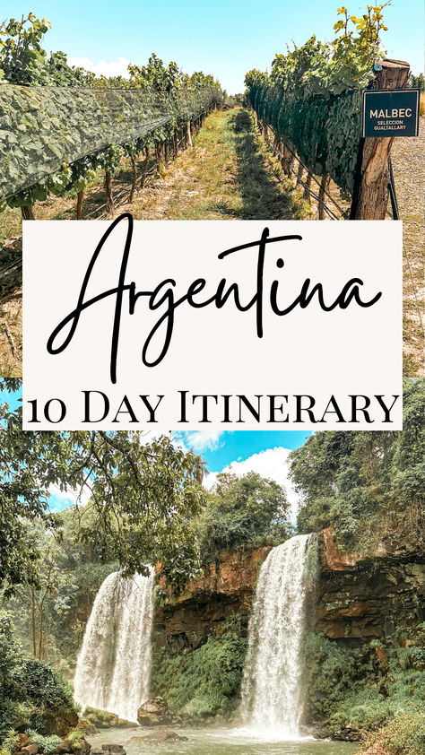 Argentina 10 day travel itinerary | Ten days holiday in Argentina | Things to do in Argentina | What to do in Argentina | Where to go in Argentina | Wine tasting in Argentina | What to do in Buenos Aires | What to do in Mendoza | What to do in Iguazu Falls 10 Days In Argentina, Argentina Things To Do, Things To Do In Mendoza Argentina, Argentina Itinerary 10 Days, Argentina Itinerary, America Holiday, Argentina Trip, 2025 Travel, Argentina Culture