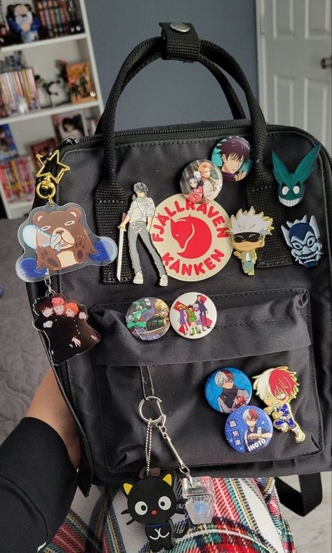 Fjallraven Kanken Decoration, Mini Kanken Backpack Aesthetic, Fjallraven Kanken Aesthetic, Aesthetic Fjallraven Kanken, Fjallraven Kanken Kawaii, Raven Kanken Backpack, Mochila Kpop, Mochila Fjallraven Kanken, Aesthetic Backpack