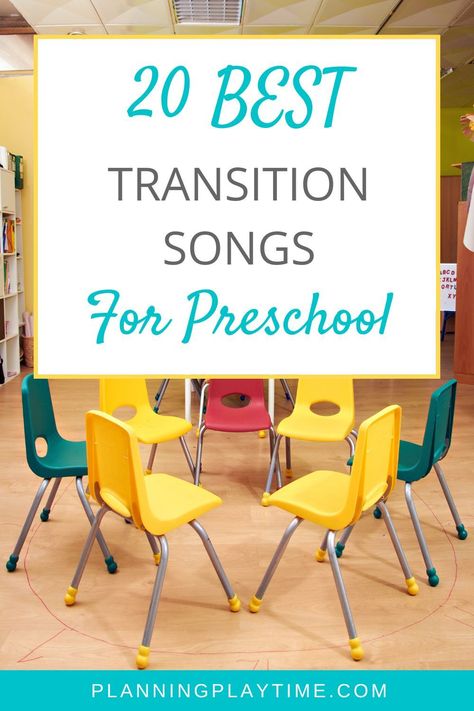 Transition Songs for Preschool - Planning Playtime Preschool Line Up Songs, Line Up Songs, Transition Songs For Preschool, Songs For Preschool, Preschool Transitions, Classroom Management Preschool, Daycare Lesson Plans, Transition Songs, Transition Ideas