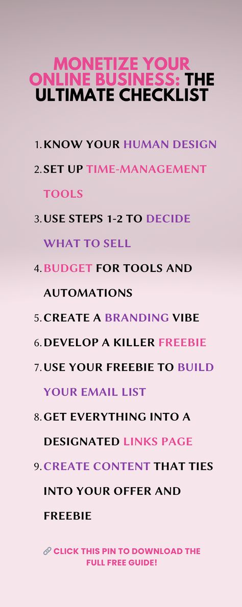 Click the pin for the free guide! You can stop googling “How to Start an Online Business”. I GOT YOU. 

💁🏼‍♀️ FYI- I help new coaches and service providers audit and build out successful offers and businesses!

Dive into audits, coaching, and resources tailored to elevate your business. 
.
.
.
.
.

Digital Marketing | Online Business | Passive Income | Life Coaching | Online Business Tips | Beginner Business Tips | Starting a Business | Human Design Marketing Online Business, Online Business Tips, Time Management Tools, Business Checklist, What To Sell, Digital Entrepreneur, Start An Online Business, Dating Coach, Online Business Marketing