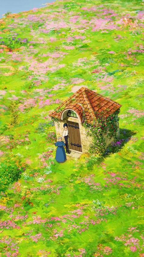 Ponyo Wallpapers, Howl's Moving Castle Aesthetic, Gibli Studio, Ponyo Anime, قلعة هاول المتحركة, Ghibli Ponyo, Howls Moving Castle Wallpaper, Cartoon Nature, Download Live Wallpaper