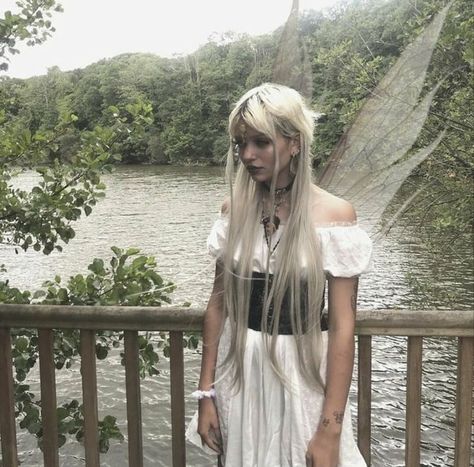 A Woman, Blonde, Water, Hair, White