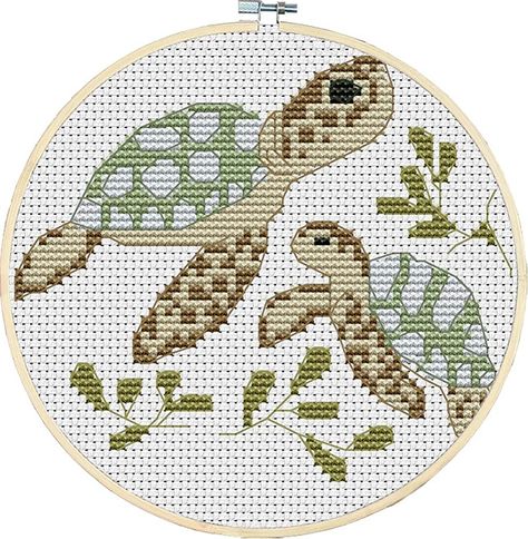 Amazon.com: Awesocrafts Kits de ponto cruz, Little Turtle Looking for Mom, padrões estampados de 11 quilates, fácil costura cruzada, bordado, bordado, suprimentos (tartaruga) : Artes, artesanato e costura Turtle Diy, Stitching Embroidery, Easy Cross, Diy Cross Stitch, Cross Stitch Fabric, Needlepoint Kits, Hand Embroidery Design, Counted Cross Stitch Kits, Stitching Art