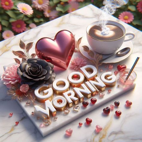 Good morning 🍀🌻🌹☕🌧️🩷💜 #goodmorning #followers #coffeetime #coffee #raiin #moodchallenge #name3d #name #digitalart #aprisha #foryou #cherryblossoms ‎#aprish Cute Morning, Good Morning Honey, Health Benefits Of Walking, Good Morning Coffee Gif, Good Morning Coffee Images, Morning Coffee Images, Honey Love, Morning Life Quotes, Love Your Wife