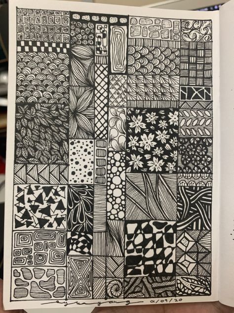 #EykaAndPen #draw #blackink #blackinkdrawing #doodle #doodles #tombow #sakura #pattern #template Cool Designs To Draw Pattern Doodles, Full Page Doodle Pattern, Cool Designs To Draw, Black Pen Drawing, Sakura Pattern, Line Doodles, Doodle Pages, Zen Doodle Art, Pattern Template