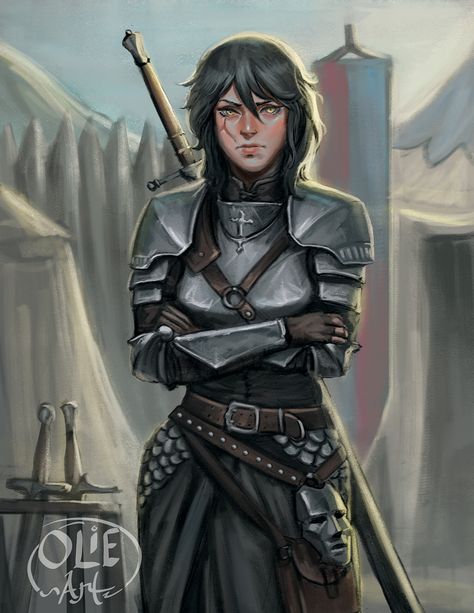 Women Knight Art, Woman In Armor Art, Knight Female Art, Knight Woman Art, Battlemaster Fighter, Woman Knight Art, Dnd Fighter Art, Female Fighter Dnd, Medieval Woman Art