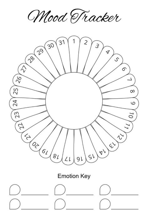 Pin on Bujo Habit Tracker Printable Monthly, Journal Printables Templates, Printable Mood Tracker, Bullet Journal Templates, Bullet Journal Template, Flower Petal Template, Printable Habit Tracker, Bullet Journal Ideas Templates, Habit Tracker Bullet Journal