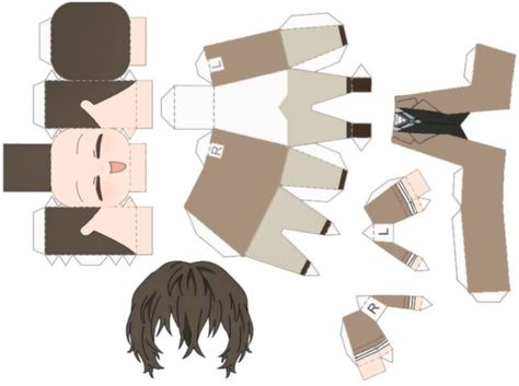 Dazai Papercraft, Dogs Crafts, Toys Template, Doll Template, Cake Templates, Life Size Cutouts, Anime Paper, Paper Toys Template, Paper Doll Template