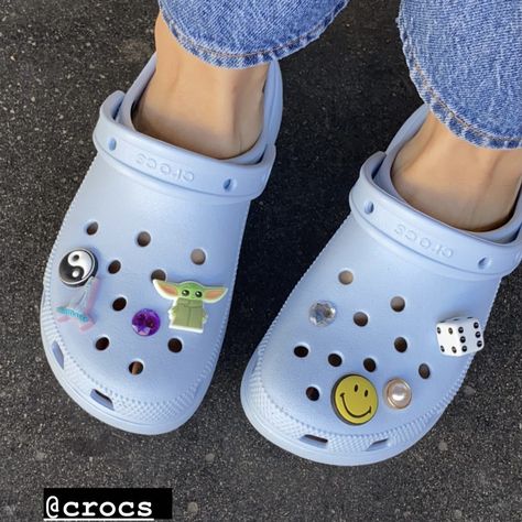 Mineral Blue Crocs, Blue Crocs, Crocs Fashion, Sandals, Blue