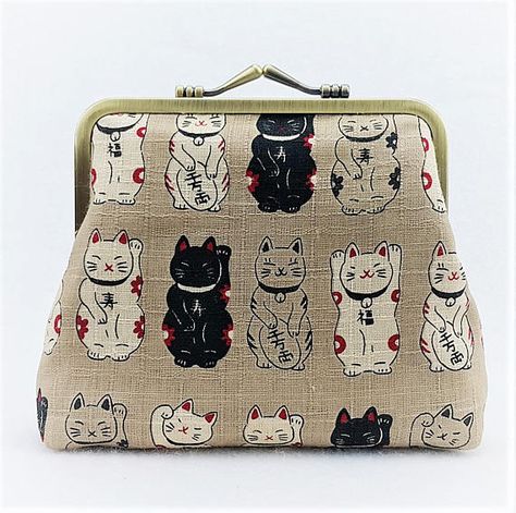 Hey, I found this really awesome Etsy listing at https://www.etsy.com/au/listing/537381239/handmade-kisslock-purse-kokka-cats-brown Gamaguchi Purse, Cat Coin Purse, Fortune Cat, Lace Tape, Pouch Makeup, Image Swag, Towel Crafts, Pencil Case Stationery, Spa Gifts Set