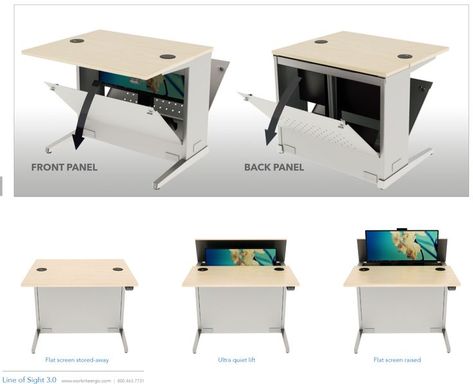 Monitor Desk, Counter Balance, Cable Grommet, Computer Training, Access Panels, Cable Management, Home Office Desks, Computer Desk, Dijon