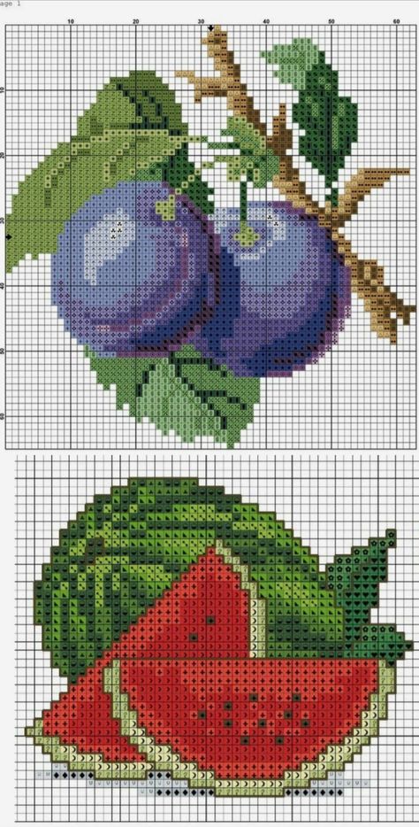 Spiral Crochet, Crochet Patterns Filet, Cross Stitch Fruit, Cross Stitch Alphabet Patterns, Quick Crochet Patterns, Embroidery Stitches Tutorial, Needlework Patterns, Cross Stitch Alphabet, Floral Cross Stitch