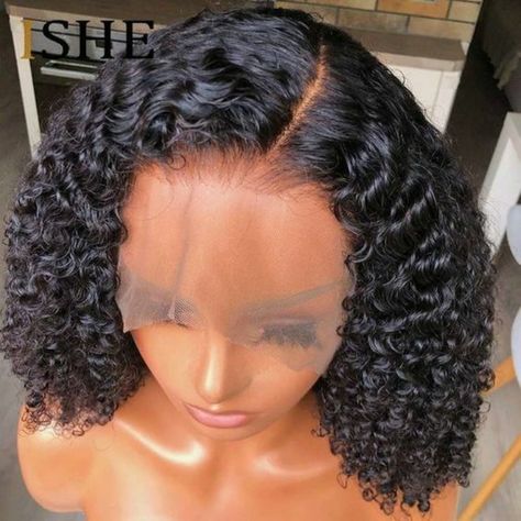 Short Black Lace Front Wig Curly Wave Synthetic Hair Wigs Heat Resistant Wigs US Curly Short Bob, Beautiful Crowns, 360 Lace Frontal Wig, Closure Wigs, Human Wigs, Hair Wigs For Women, Sew Ins, Short Curly Bob, Wig Lace