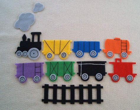 Freight Train themed preschool lesson plan Felt Train, Colors Activities, Felt Boards, Flannel Board Stories, Flannel Boards, Felt Board Stories, Train Theme, Cloth Book, Felt Stories