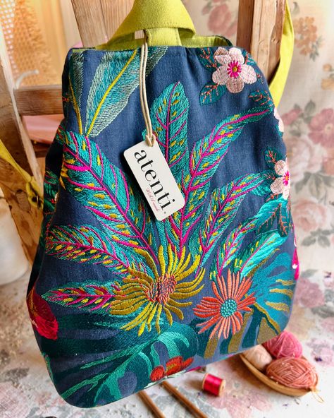 The Flora Backsac is here!! #atentibags #cutebag #cutebags #knittingbag #knittingbags #backpack #cutebackpack #crochetbag #crochetbags #bagshop #bagstore #projectbag #projectbags #shopsmall #womenownedsmallbusiness #yarnshop #yarnstore #baglady #baglife #bagstyle #knitstyle #knitlife #yarnlife #knitspo #yarnspo #handcrafted #needlecraft #needleart #handcraftshop Quilt Backpack, Boho Backpack Purse, Fabric Bag Design, Convertible Fashion, Desert Tones, Backpack Ideas, Boho Backpack, Embroidered Backpack, Boho Quilt