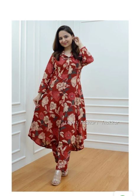 HE-597
launching New  Kurti Pent
FABRIC DETAILS
Fabric : Poly Reyon Fabrics With Digtal Printing Soft Fabrics With Pent  And Buttun 
SIZE  S(36),M(38),L(40),XL(42),XXL(44),3XL(46)
BE HAPPY WITH QUILITY 
Weight  350Gm Printed Cord Set, Latest Punjabi Suits, Sequence Saree, New Kurti, Kurti Patterns, Designer Kurti Patterns, Neck Designs For Suits, Beautiful Dress Designs, Designer Party Wear Dresses