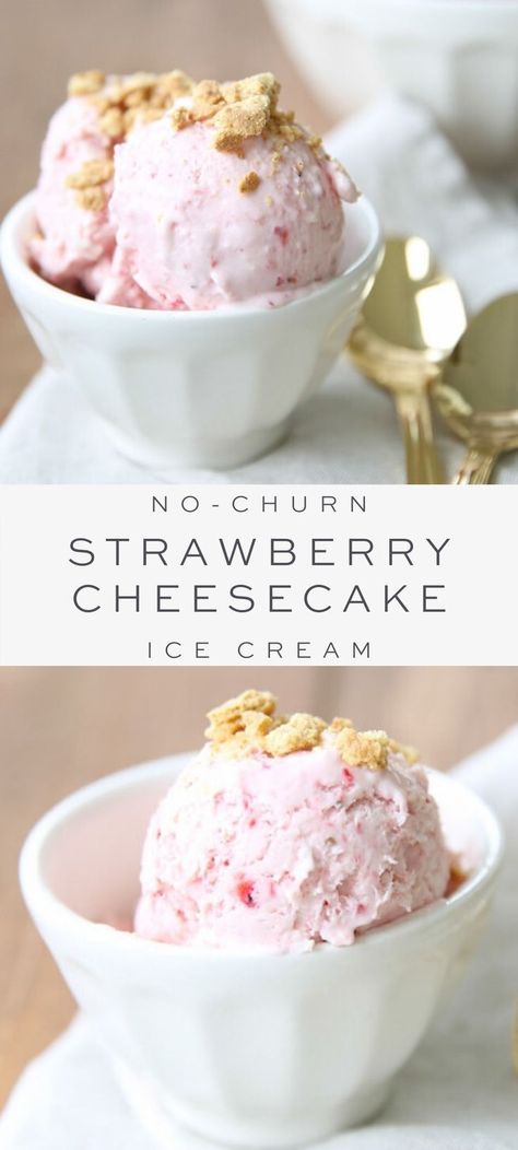 Strawberry Cheesecake Ice Cream Recipe, Cheesecake Ice Cream Recipe, Strawberry Cheesecake Ice Cream, Medicine Tips, Cheesecake Ice Cream, Healthy Food Menu, Homemade Ice Cream Recipes, Frosé, No Churn Ice Cream