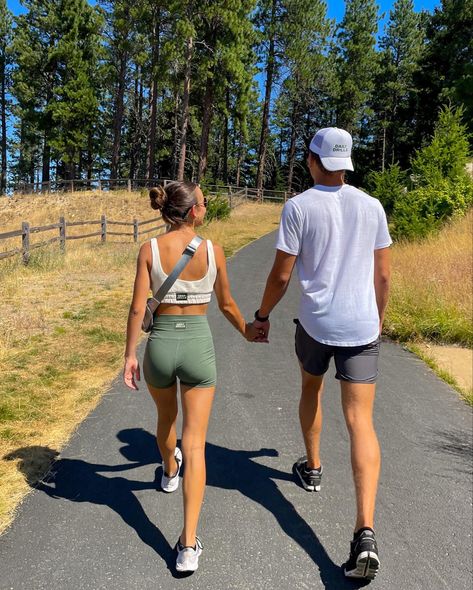 Hiking Couple, Daily Drills, Couple Together, 1 Million Followers, Couple Running, Deeply In Love, Couples Walking, Million Followers, Best Cardio Workout