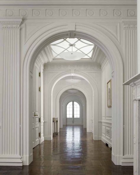 Millwork Design, Wainscoting Stairs, Georgian Interiors, Duplex Penthouse, Georgian Architecture, New Architecture, Neoclassical Architecture, Architecture Books, Enchanted Home