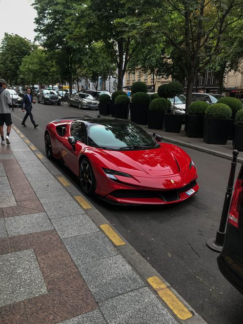 Ferrari Sf90, Red Sports Car, Luxurious Cars, Lux Cars, Luxury Lifestyle Dreams, Classy Cars, Fancy Cars, Pretty Cars, Expensive Cars