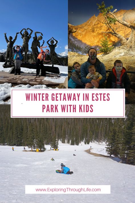 Estes Park is one of our favorite winter getaways. Here are all the things to do while visiting Estes Park in the winter with kids!Colorado | Winter Travel | Estes Park | Colorado with Kids | Estes Park with Kids | Rocky Mountain National Park Estes Park Winter, Estes Park Colorado Winter, Sledding Hill, Colorado Winter, Snow Activities, Estes Park Colorado, Toddler Winter, Colorado Vacation, Winter Getaway