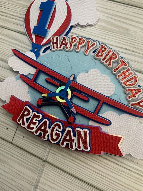 Plane Cake Topper, Retro Cake Topper, Airplane Cake Topper, Plane Cake, Airplane Birthday Party Decorations, Retro Airplane, Retro Cake, Airplane Cake, Airplane Birthday Party