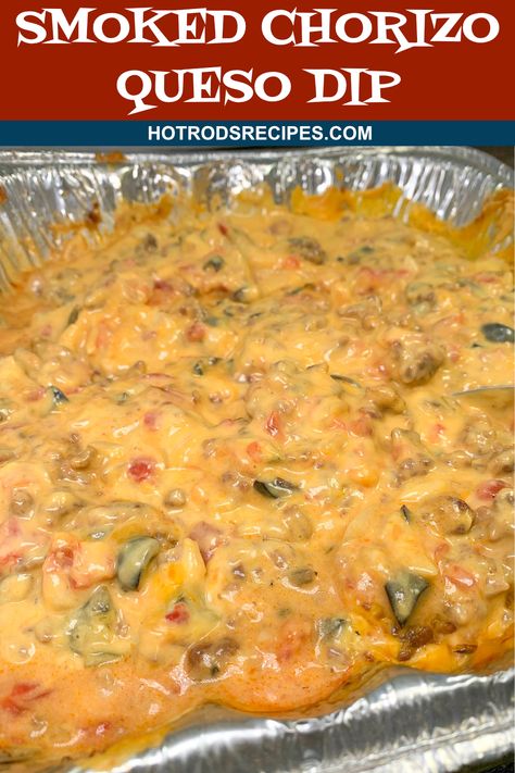 This Smoked Chorizo Queso Dip is the ONLY way to make queso. If you own a smoker and love queso then you must try this delicious recipe. Smoked Queso Dip On Smoker With Chorizo, Smoked Chorizo Queso Dip, Smoked Queso Dip On Smoker, Chorizo Cheese Dip, Chorizo Queso Dip, Velveeta Dip, Queso Chorizo, Smoked Queso Dip, Chorizo Dip