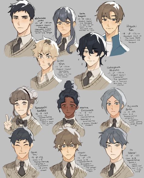 Short Hair Styles Sketch, Drawing Reference Hairstyles, Manwha Art Style Reference, Character Evolution Design, Webtoon Male Character Reference, Pretty Boy Character Design, How To Make A Persona, Short Hair Men Drawing, Persona Ideas Oc