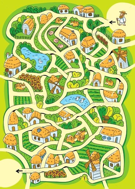 Kids Maze Puzzle, #Puzzle, #sponsored, #Maze, #Kids, #ad Maze Board Game, Maze Design Ideas, Maze Board Game Design, Maze Game Design, Maze Illustration Design, Maze Illustration, Kids Activity Sheets, Maze Games For Kids, Maze Drawing