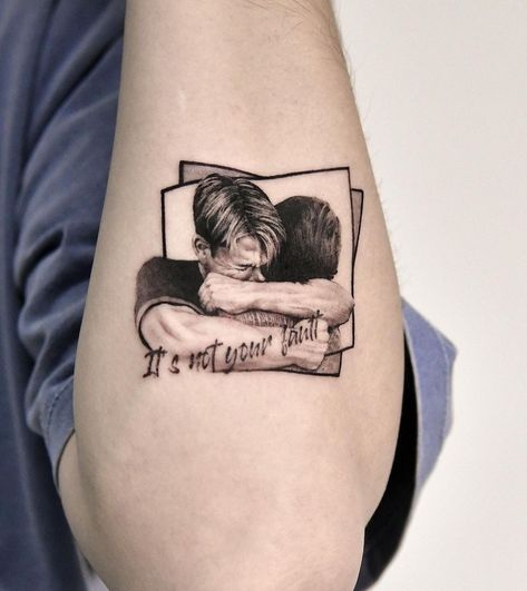 Famous Movie Tattoos, Robin Williams Tattoo Ideas, Tattoo Movie Inspired, Good Will Hunting Tattoo, Before Sunrise Tattoo, Robin Williams Tattoo, Film Tattoo Ideas, The Town Movie, Movie Tattoo Ideas