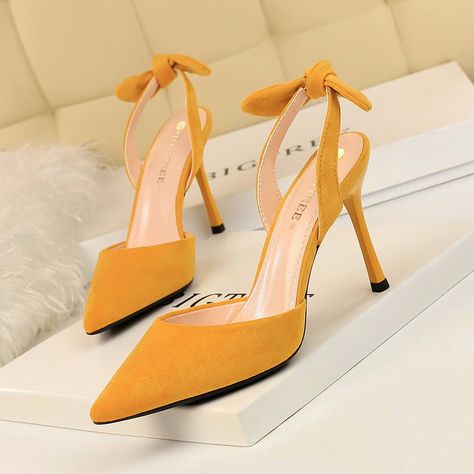 Blue Stilettos, Hak Tinggi, Pointed High Heels, Luxury Heels, Summer High Heels, Bow Sandals, Super High Heels, Bow Shoes, Stiletto Sandals