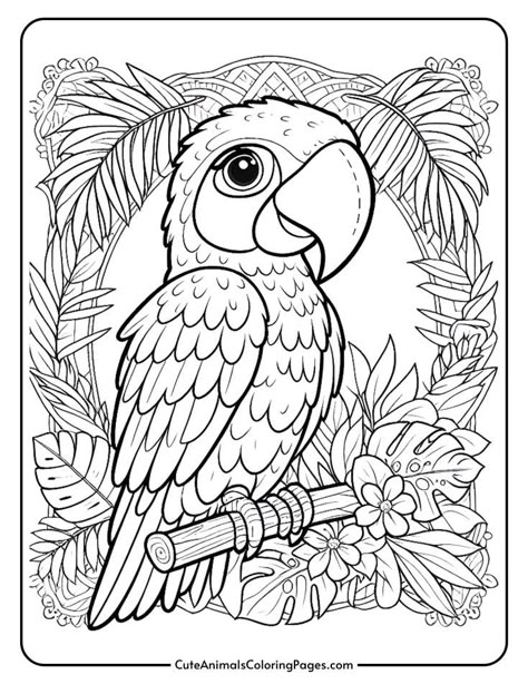 macaw parrot drawing Bird Coloring Page, Cute Animals Coloring Pages, Mandalas Coloring Pages, Coloring Pages Animals, Zoo Animal Coloring Pages, Cute Animals Coloring, Animals Coloring Pages For Kids, Nature Coloring Pages, Educational Coloring Pages