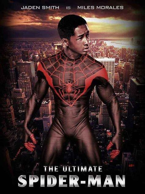 Jaden Smith as Miles Morales, the Ultimate Spider-Man | 24 Superhero Fan Casting Dreams That Will Probably Never Come True Miles Morales Movie, Spiderman 2002, Fan Casting, Black Heroes, Ultimate Spider Man, Miles Morales Spiderman, Spiderman Cosplay, Black Comics, Jaden Smith