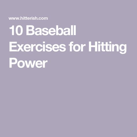 10 Baseball Exercises for Hitting Power Baseball Weight Training, Baseball Exercises Training, Workouts For Baseball Players, Baseball Strength Training For Kids, Baseball Workouts Strength, Baseball Workouts For Kids, Baseball Mobility, Baseball Strength Training, Advanced Core Exercises