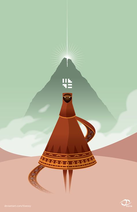 Journey Poster by Tloessy on DeviantArt Journey Game Concept Art, Journey Video Game, Journey Game Character, Journey Game Art, Journey Character, Journey Poster, Journey Game, Games Journey, Old Warrior